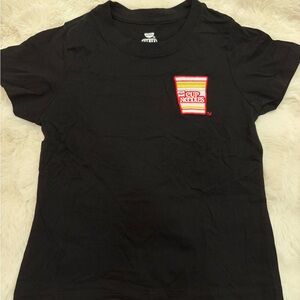 Cup Noodles Black Tee with Red and Yellow Design